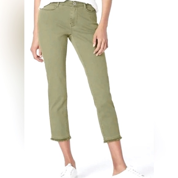 J.Jill Authentic Fit Fringed-Hem Cropped Jeans size 2 Petite - Picture 1 of 6